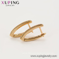 97072 xuping environmental copper hoop gold plated stone earring